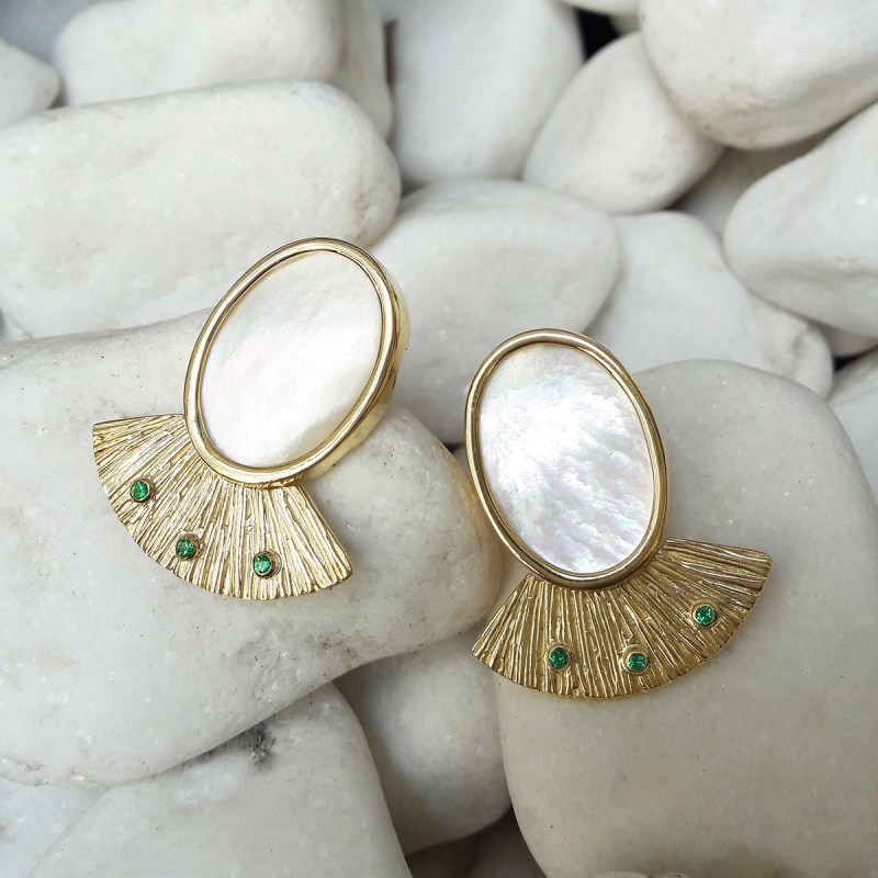 vedalia-earrings-green